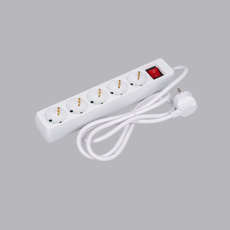 LOB-05K German genus rectangulum formatum V-modo potentia habena cum switch Multi-Socket