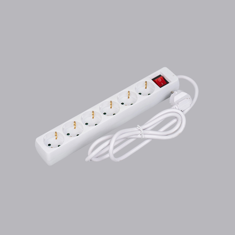 LOB-06K German genus rectangulum VI-modo potentia habena cum switch Multi-Socket