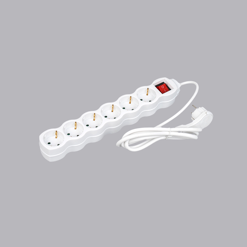 TRUNCUS-06KL German genus cucurbita informibus VI-via potentia habena cum viverra anulum et switch Multi-Socket