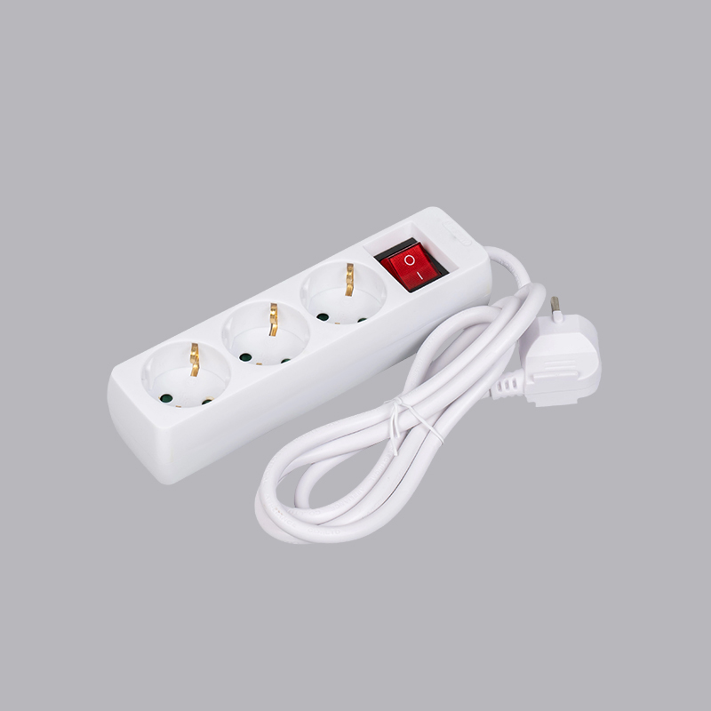 LOB-03K German genus rectangulum informibus III-modo potentia habena cum switch Multi-Socket