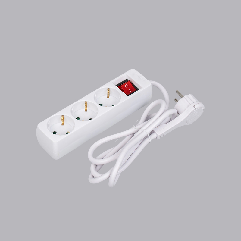 LOB-03KL German genus rectangulum formatum 3-modo potentia habena cum viverra anulum et switch Multi-Socket