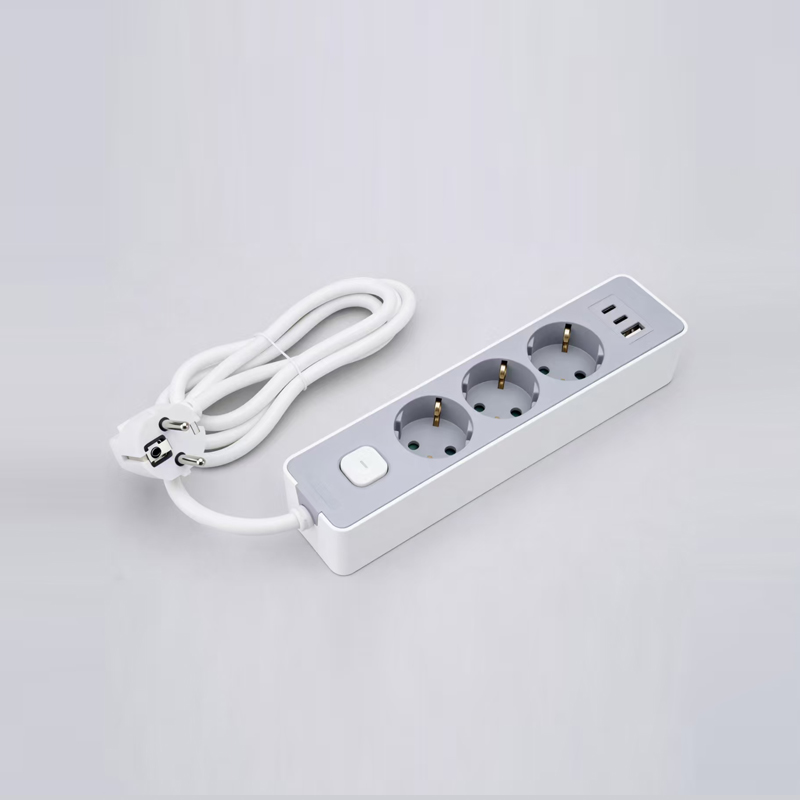LOB-03K-AC German type III-exitu potentiae habena cum switch, PD celeriter patina, I USB-A et II Type-C portus Multi-Socket